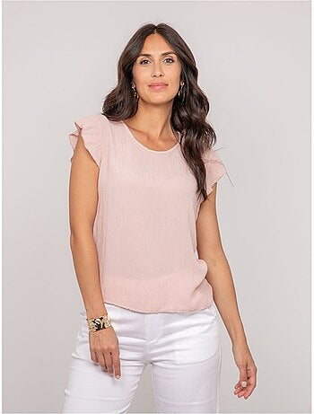 Top manches courtes volants fremy