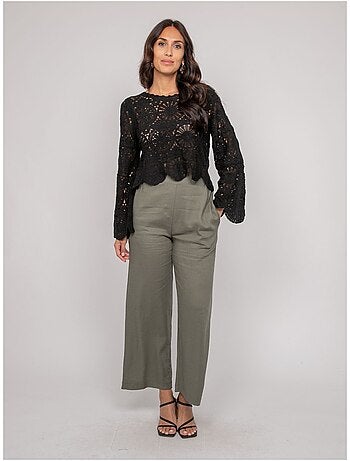Top manches longues dentelle FINARA