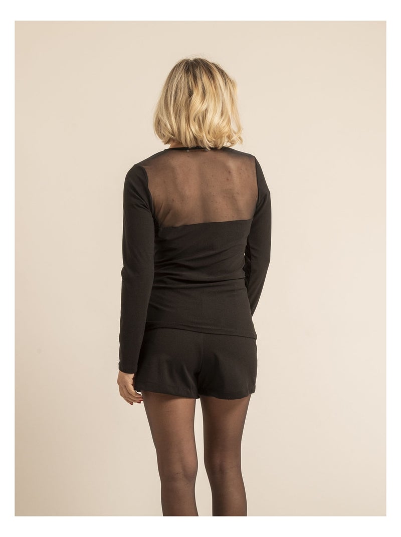 Top manches longues FRILIA Noir - Kiabi