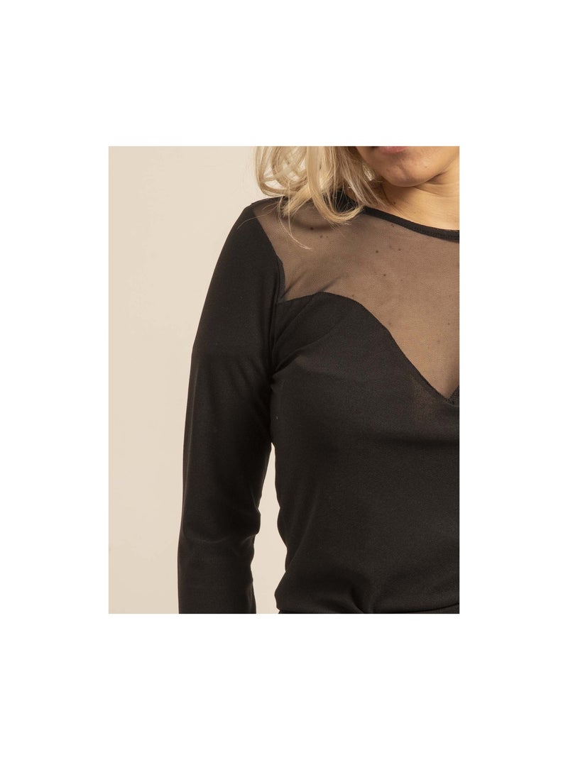 Top manches longues FRILIA Noir - Kiabi
