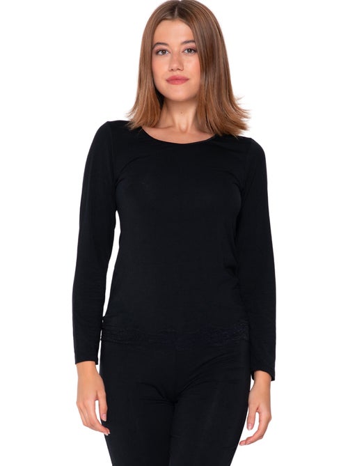 Top manches longues micro touch - Kiabi