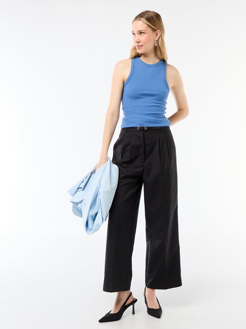 Top met Amerikaanse armsgaten Blauw - Kiabi