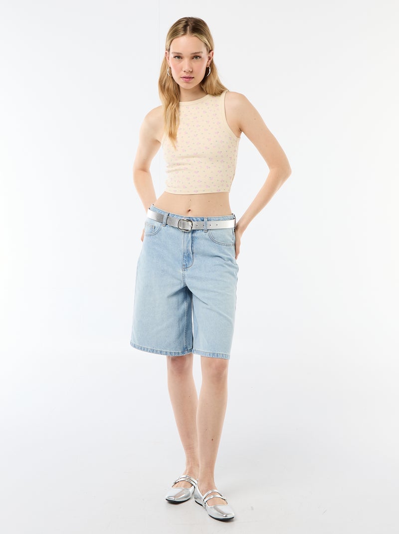 Top met Amerikaanse armsgaten Geel - Kiabi