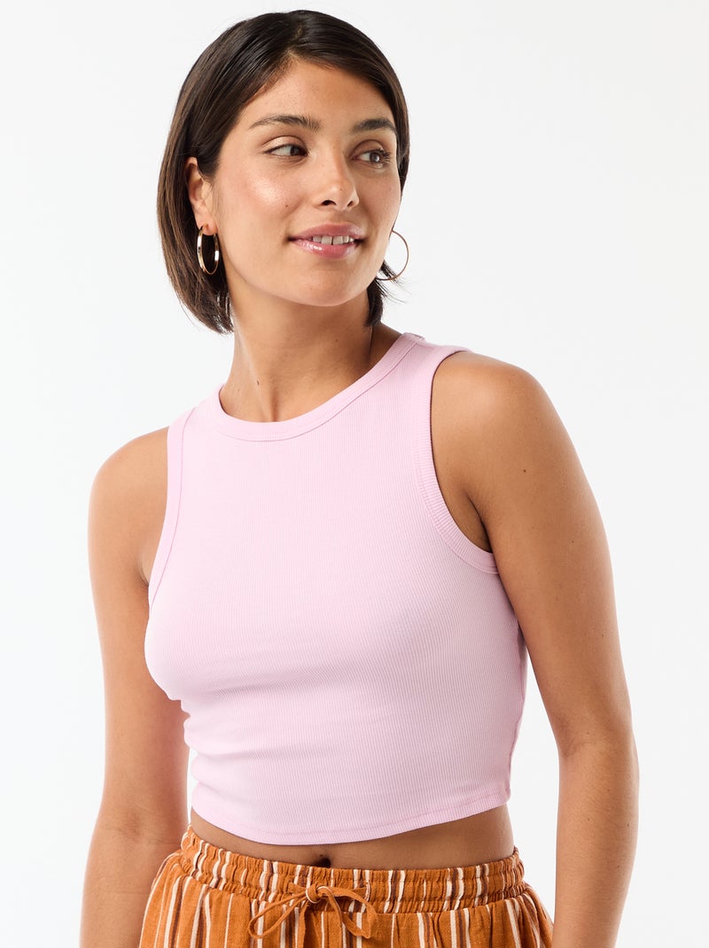 Top met Amerikaanse armsgaten Rose - Kiabi