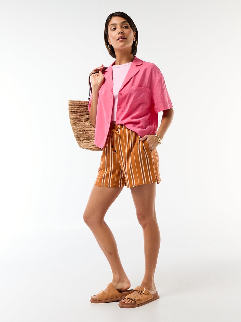 Top met Amerikaanse armsgaten Rose - Kiabi