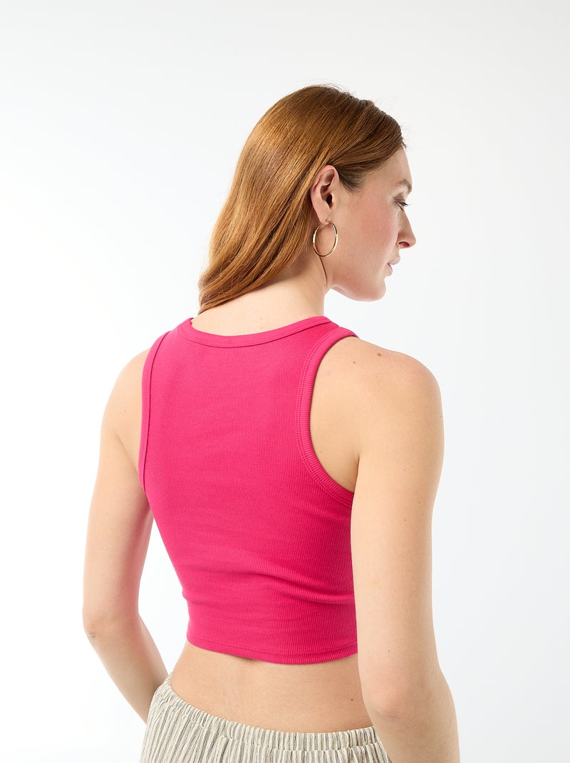 Top met Amerikaanse armsgaten Rose - Kiabi