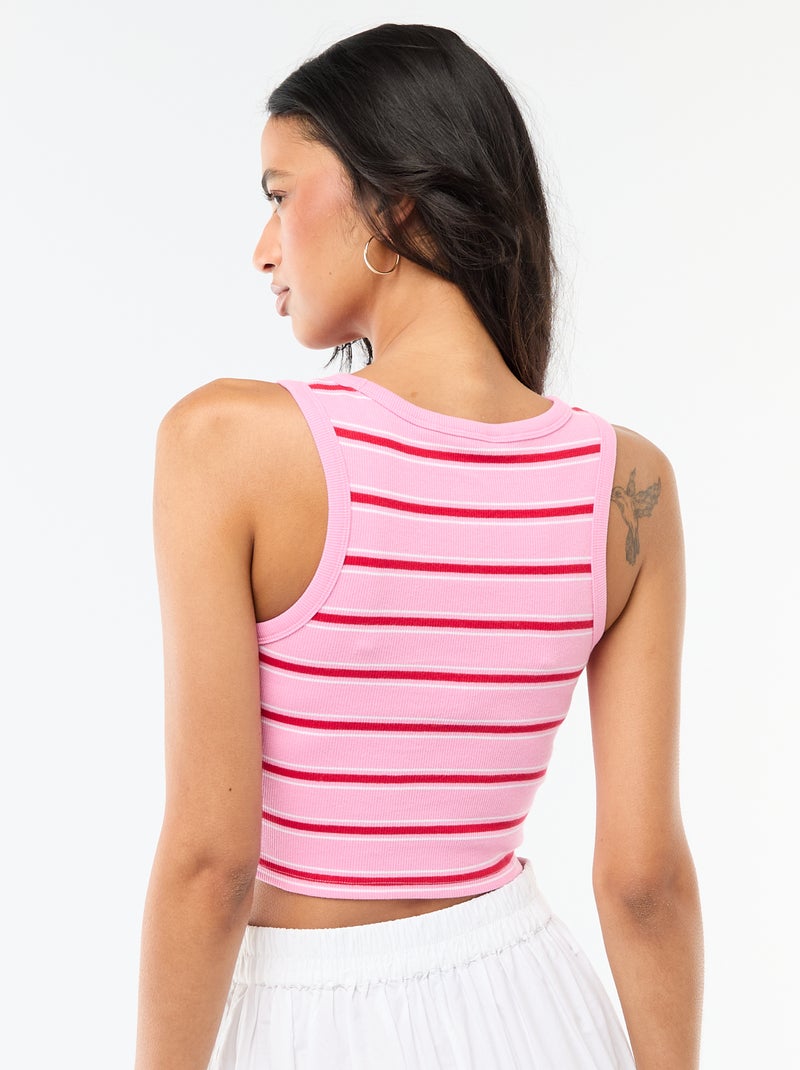 Top met Amerikaanse armsgaten Rose - Kiabi