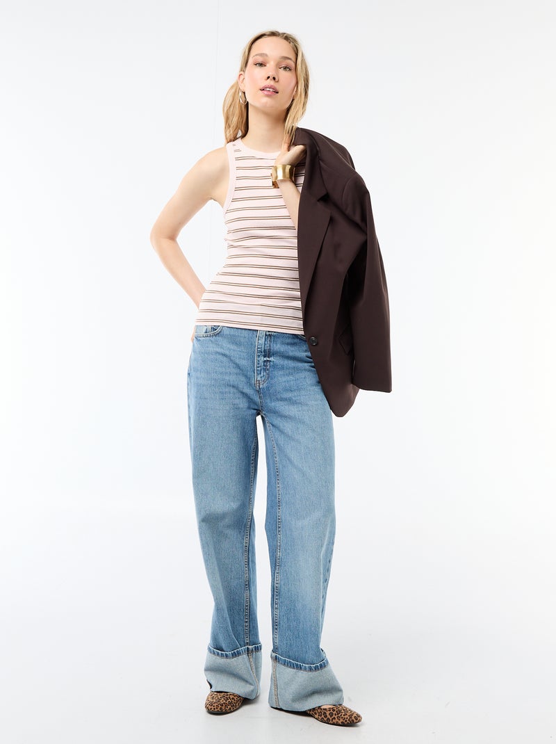 Top met Amerikaanse armsgaten Rose - Kiabi