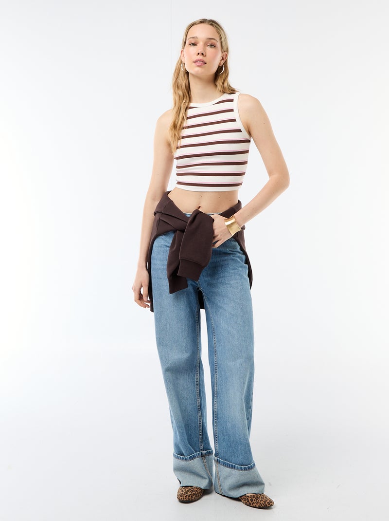 Top met Amerikaanse armsgaten Wit - Kiabi