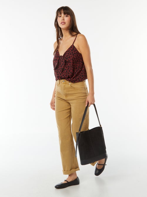 Top met bandjes en strik - Kiabi