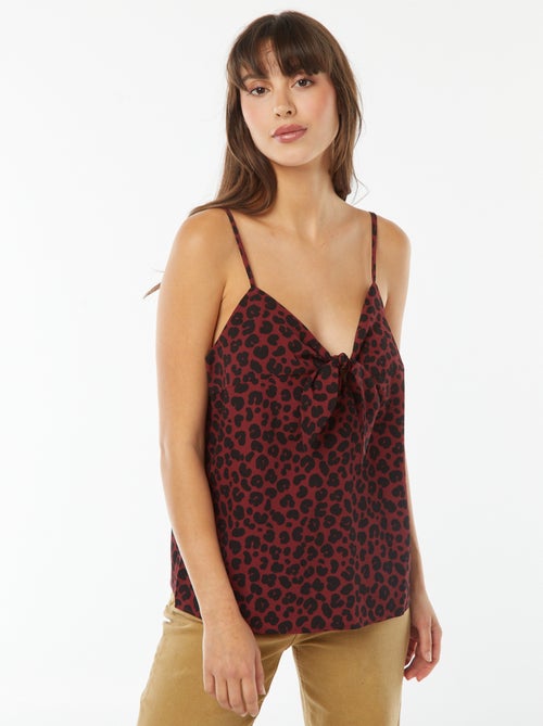 Top met bandjes en strik - Kiabi