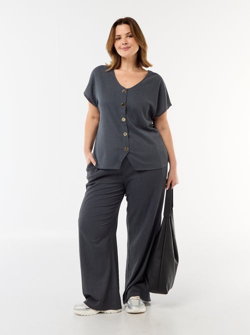 Top met goudkleurige knopen - Kiabi