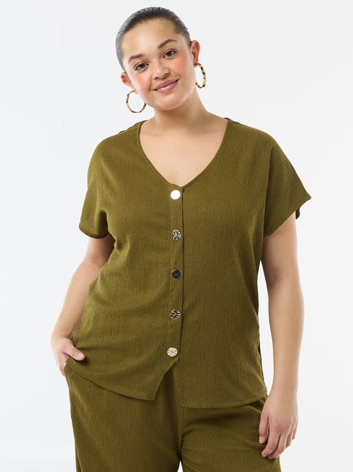 Top met goudkleurige knopen - Kiabi