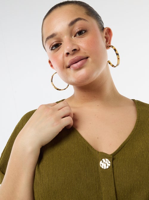 Top met goudkleurige knopen - Kiabi