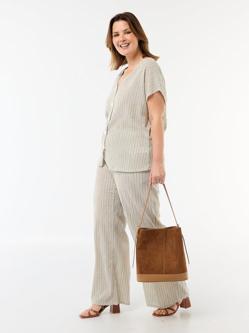 Top met goudkleurige knopen - Kiabi