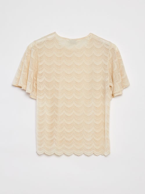 Top met kant en korte mouwen 'JDY' - Kiabi