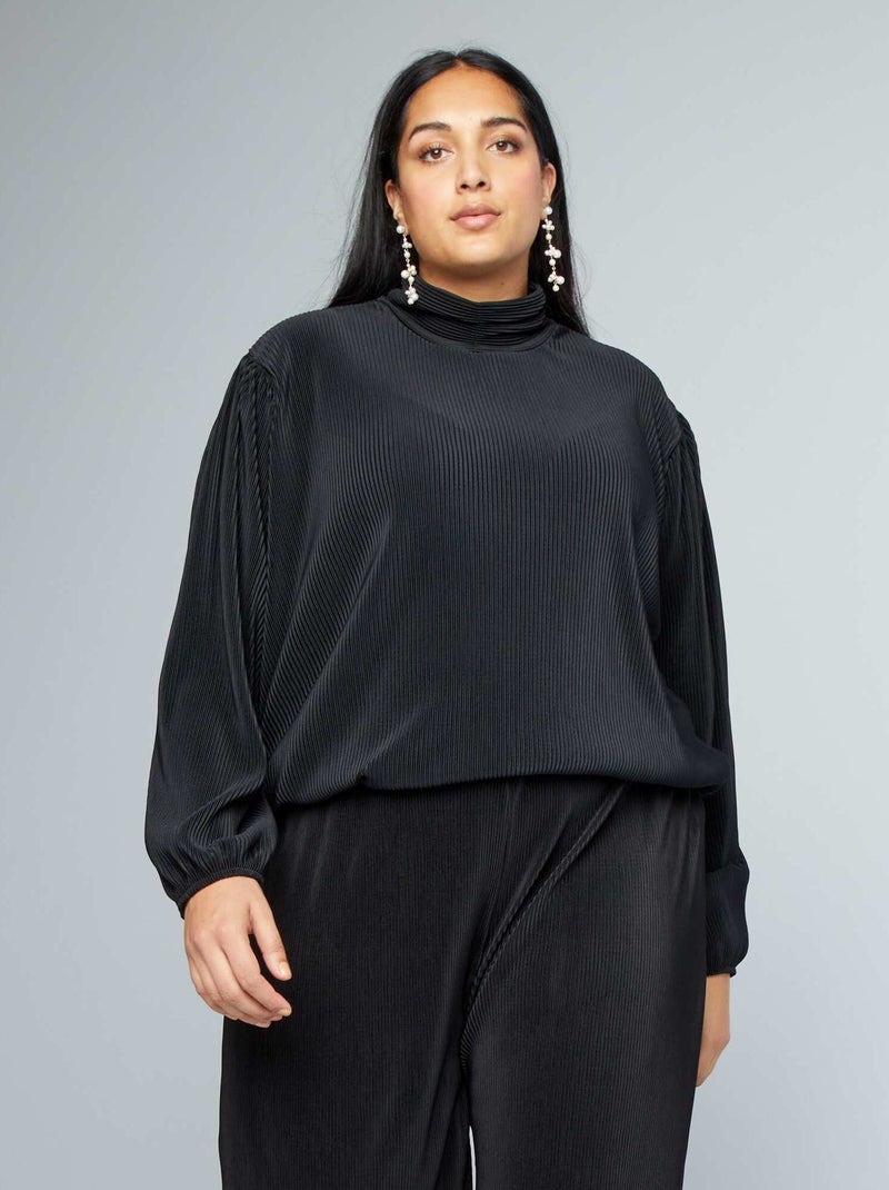 Top met plooien zwart - Kiabi