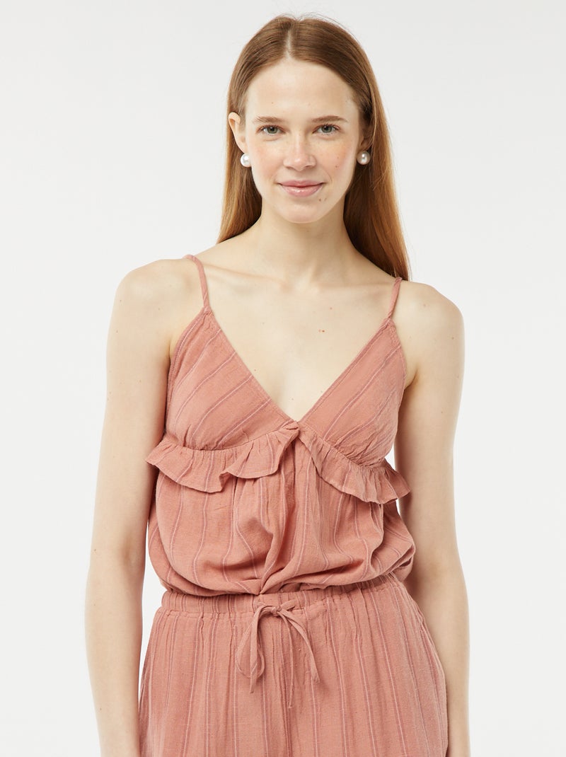 Top met smalle, verstelbare bandjes ROSE - Kiabi