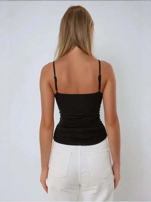 Top met v-hals en kantdetail hiccup - Kiabi Top met v-hals en kantdetail hiccup - Kiabi