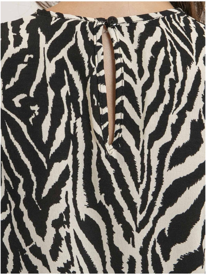 Top motifs zèbre FITINA Noir - Kiabi