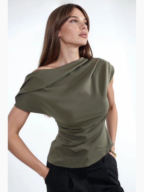 Top one shoulder geplooid hiccup - Kiabi
