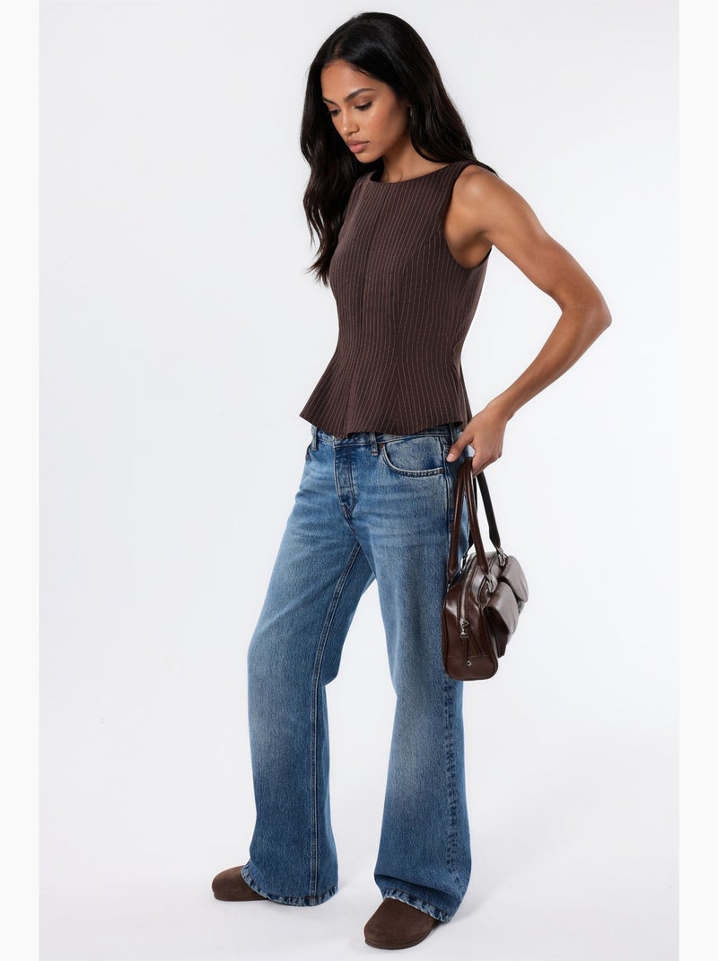 Top peplum hiccup Bruin - Kiabi