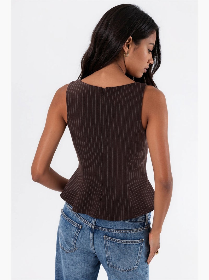 Top peplum hiccup Bruin - Kiabi