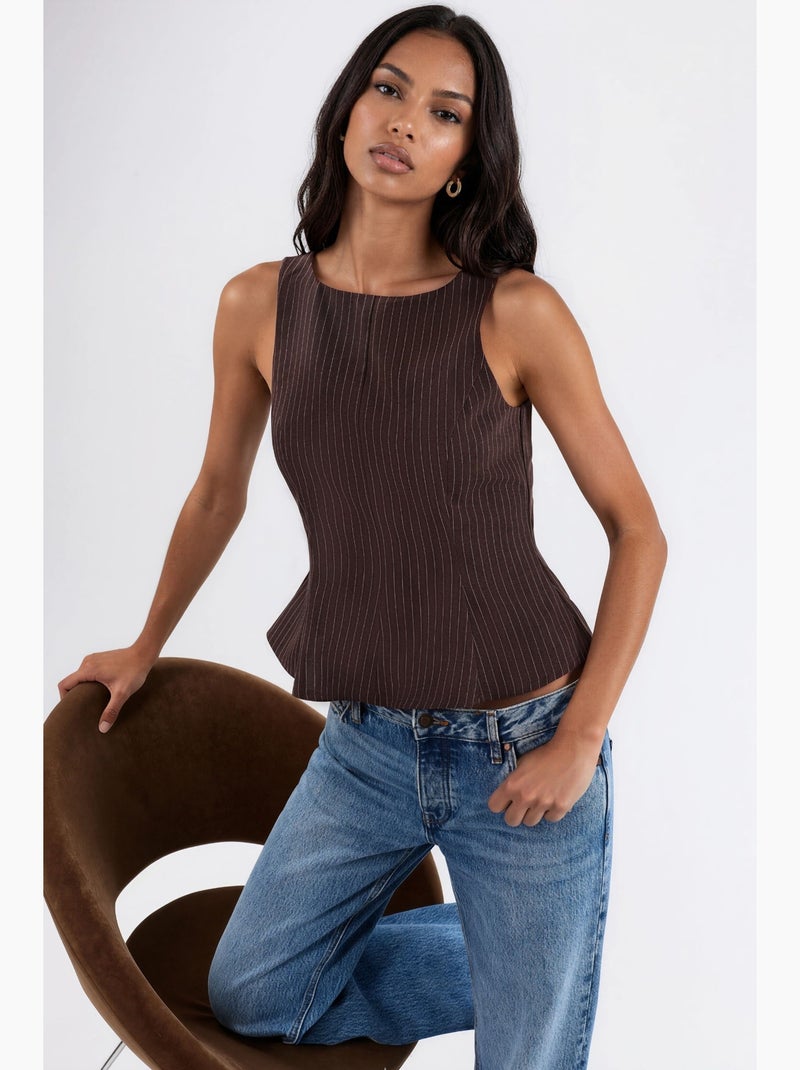 Top peplum hiccup Bruin - Kiabi