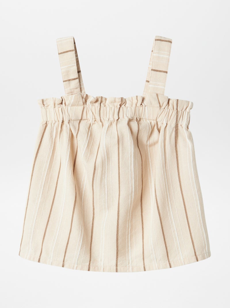 Top rayé à bretelles 'Name it' BEIGE - Kiabi