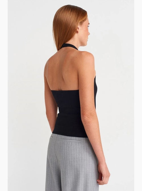Top rib halterhals strassteentjes dilvin - Kiabi
