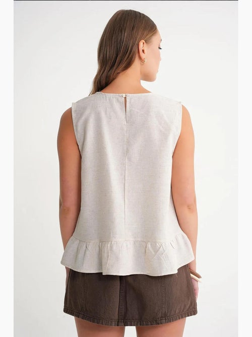 Top ronde hals strikdetail mixray - Kiabi Top ronde hals strikdetail mixray - Kiabi