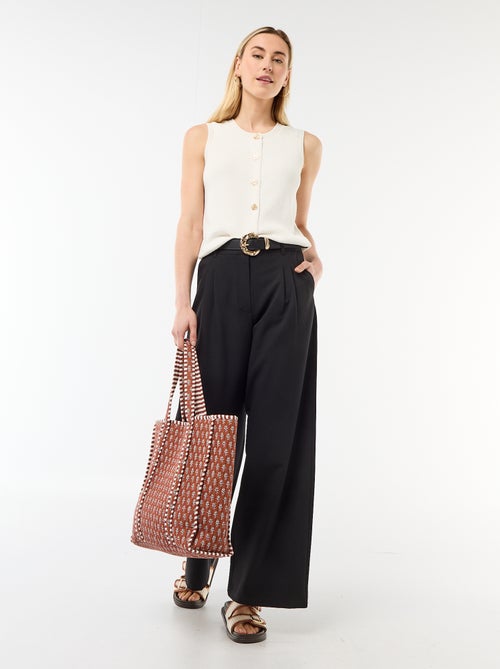 Top sans manches avec boutons dorés - Kiabi