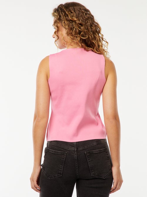 Top sans manches avec boutons dorés - Kiabi