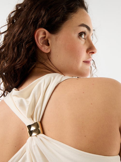 Top sans manches avec encolure drapée - Kiabi