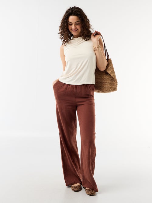 Top sans manches avec encolure drapée - Kiabi