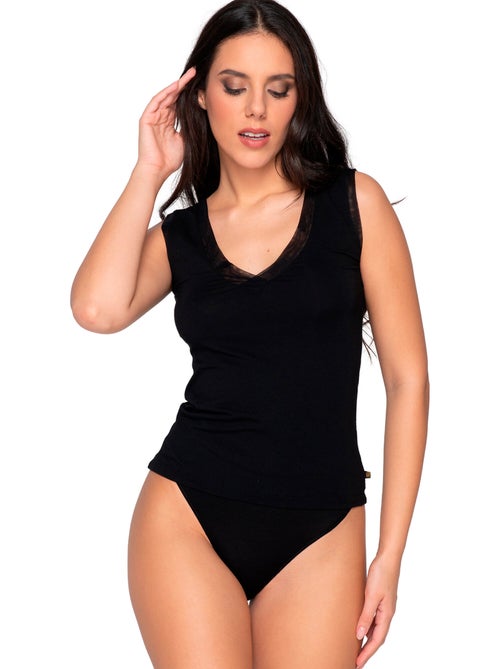 Top sans manches col v cotton touch - Kiabi Top sans manches col v cotton touch - Kiabi