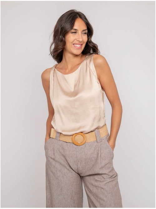 Top sans manches effet satin FARESSIE - Kiabi