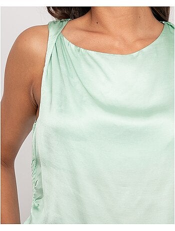 Top sans manches effet satin FARESSIE