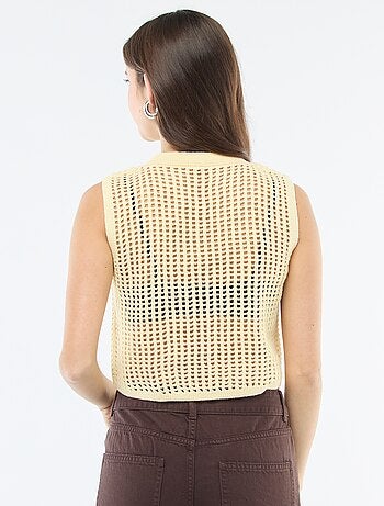 Top sans manches en crochet