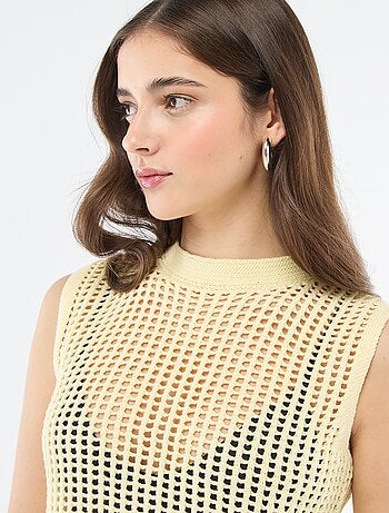 Top sans manches en crochet