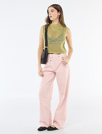 Top sans manches en crochet