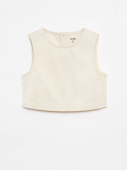 Top sans manches en denim - Kiabi