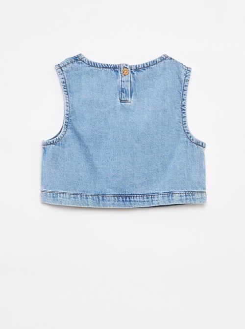 Top sans manches en denim - Kiabi