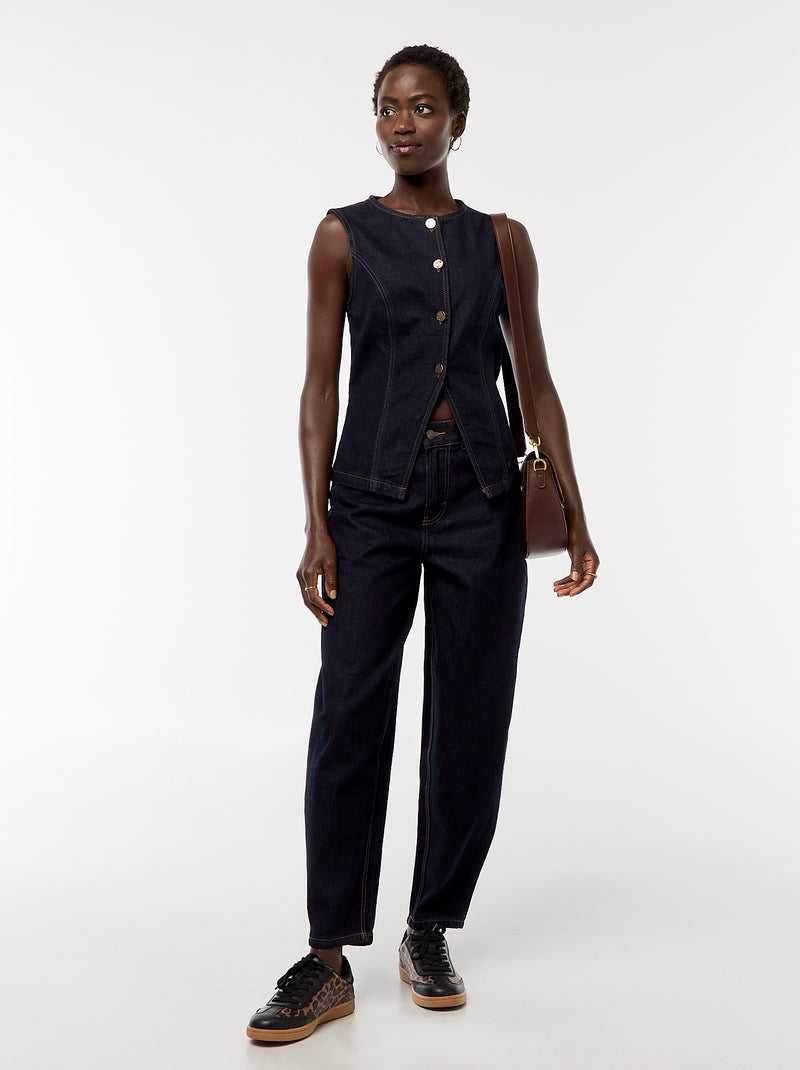 Top sans manches en denim Bleu - Kiabi