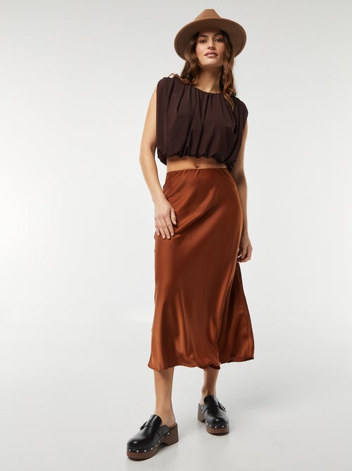 Top sans manches en voile plissé - Kiabi