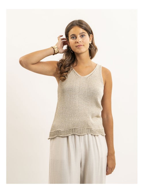 Top sans manches maille lurex KENATRA - Kiabi