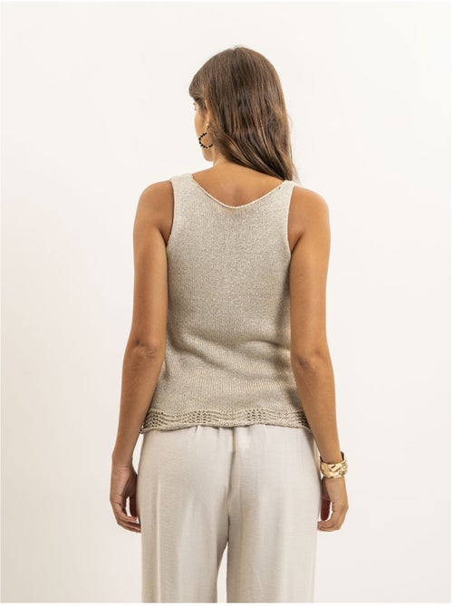 Top sans manches maille lurex KENATRA - Kiabi