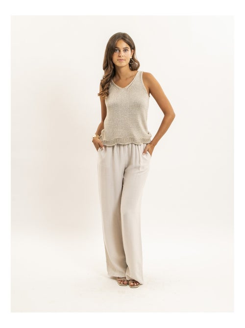 Top sans manches maille lurex KENATRA - Kiabi
