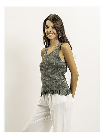 Top sans manches maille lurex KENATRA