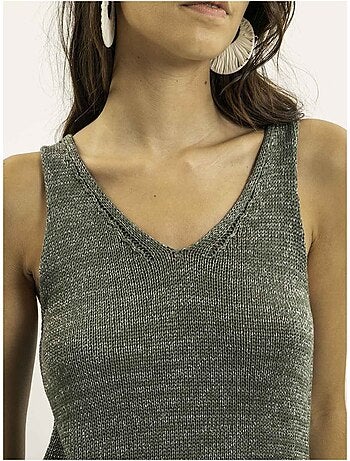 Top sans manches maille lurex KENATRA